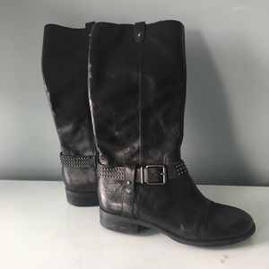Jessica Simpson black leather riding boots